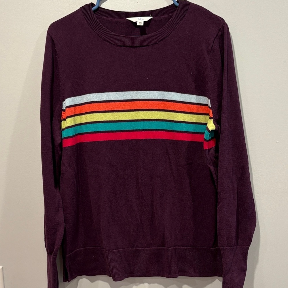 Time and Tru Deep Purple Knit Top